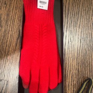 Brooks Brothers Classic Red Knit Gloves